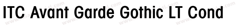 ITC Avant Garde Gothic LT Condense字体转换